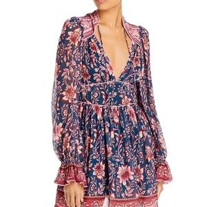 FARM Rio Ainika Floral Long Sleeve Dress (NWT)